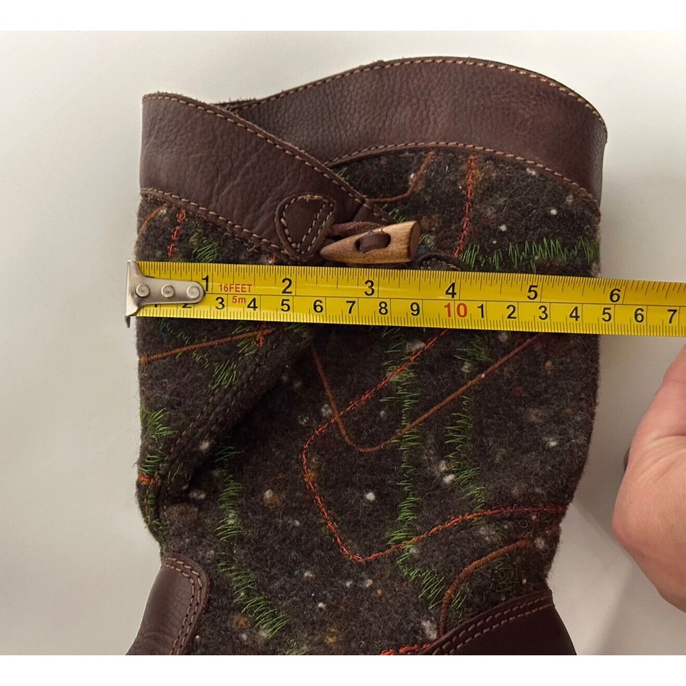 THE ART COMPANY COMFORT BOOTS ANKLE/MID CALF BROWN LEATHER /WOOL SZ 38 US 8 - Picture 14 of 16